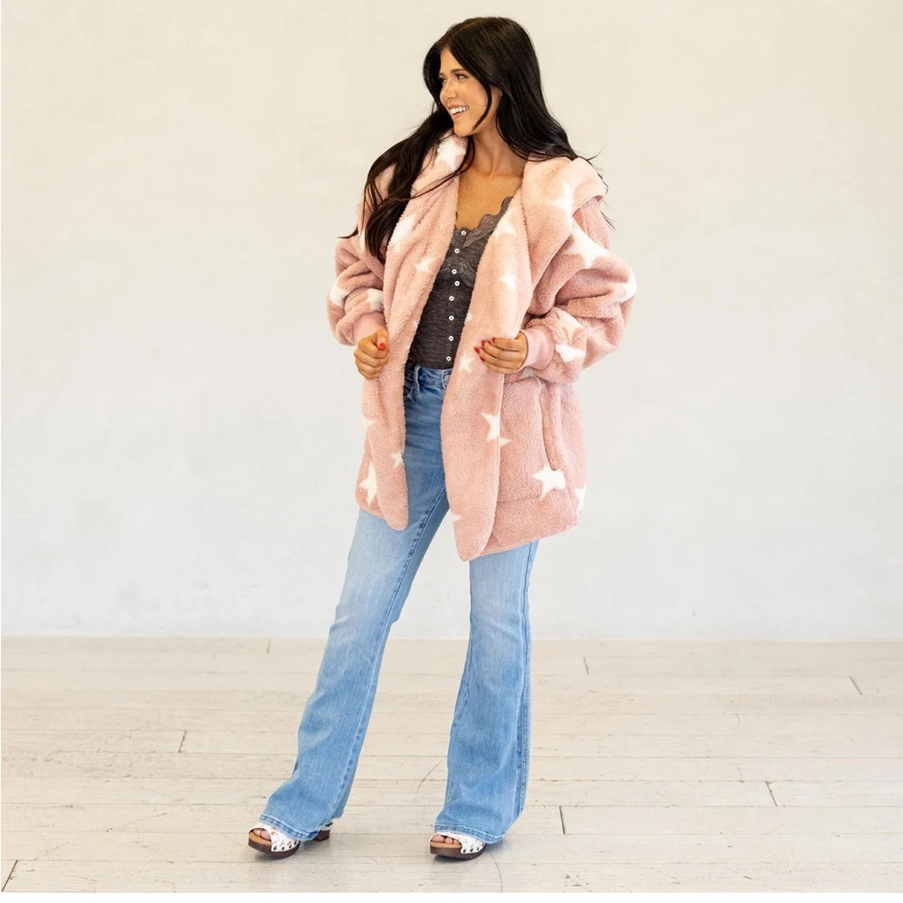 Hem & Thread Sherpa Hooded Open Jacket - Picture 5 of 12